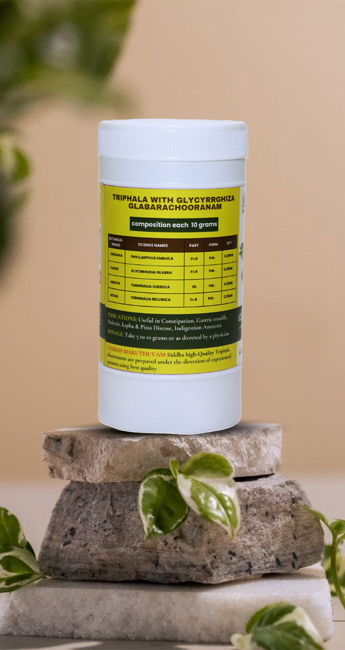 Triphala & Glycyrrhiza Glabra Herbal Capsules (500mg, 300 Capsules)